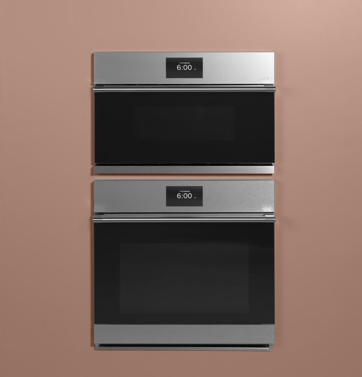 Cafe CTS70DM2NS5 CAF(EBACK)™ 30" Smart Single Wall Oven with Convection in Platinum Glass