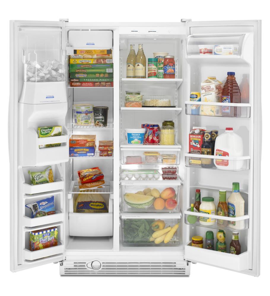 Whirlpool ED5LHAXWB 25 cu. ft. Side-by-Side Refrigerator with In-Door-Ice® System