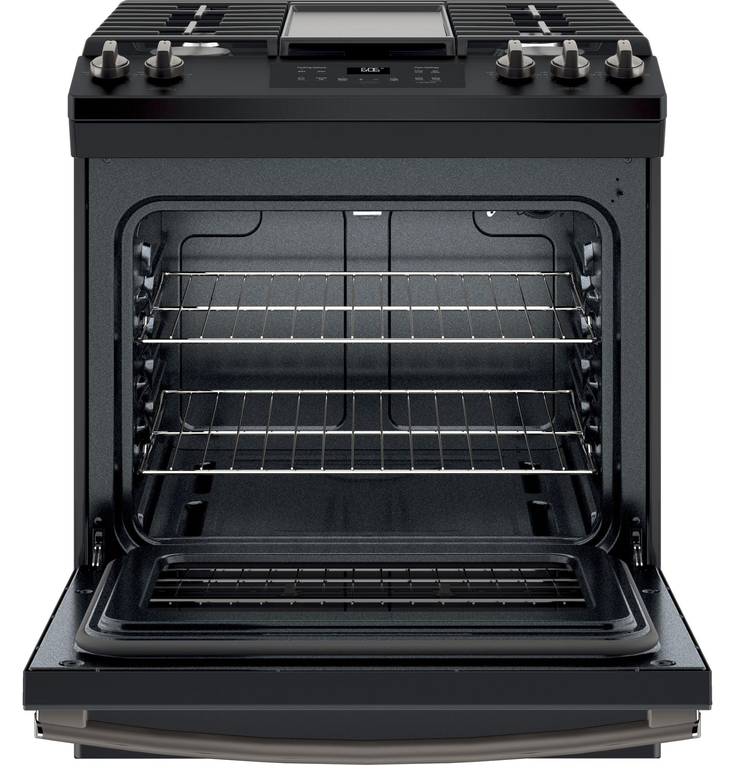 JGSS66FELDS GE® 30" Slide-In Front Control Gas Range