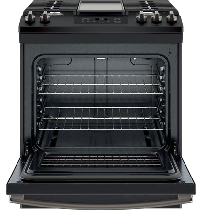 JGSS66FELDS GE® 30" Slide-In Front Control Gas Range