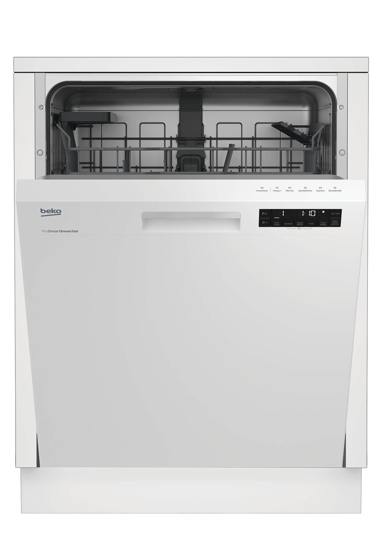 Beko Tall Tub White Dishwasher, 14 place settings, 48 dBa, Front Control