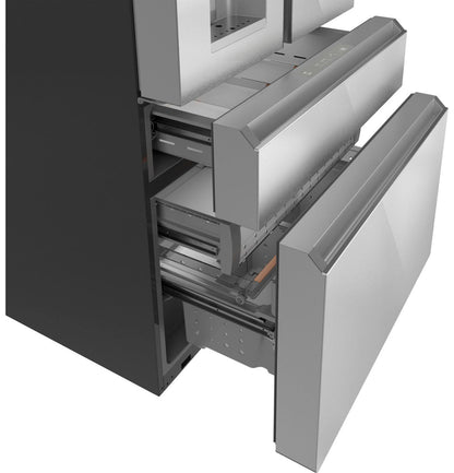 Cafe CXE22DM5PS5 CAF(EBACK)™ ENERGY STAR® 22.3 Cu. Ft. Smart Counter-Depth 4-Door French-Door Refrigerator in Platinum Glass