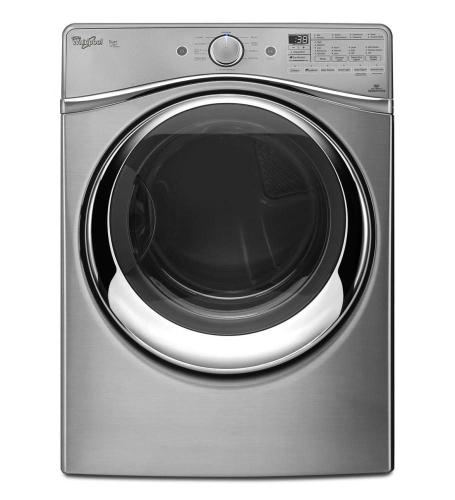 Whirlpool WGD97HEDW 7.3 cu. ft. Duet® Front Load Gas Steam Dryer with SilentSteel™ Dryer Drum