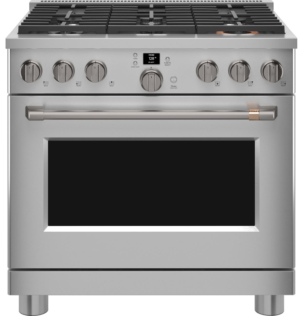 Cafe CGY366P2TS1 CAF(EBACK)™ 36" Smart All-Gas Commercial-Style Range with 6 Burners (Natural Gas)