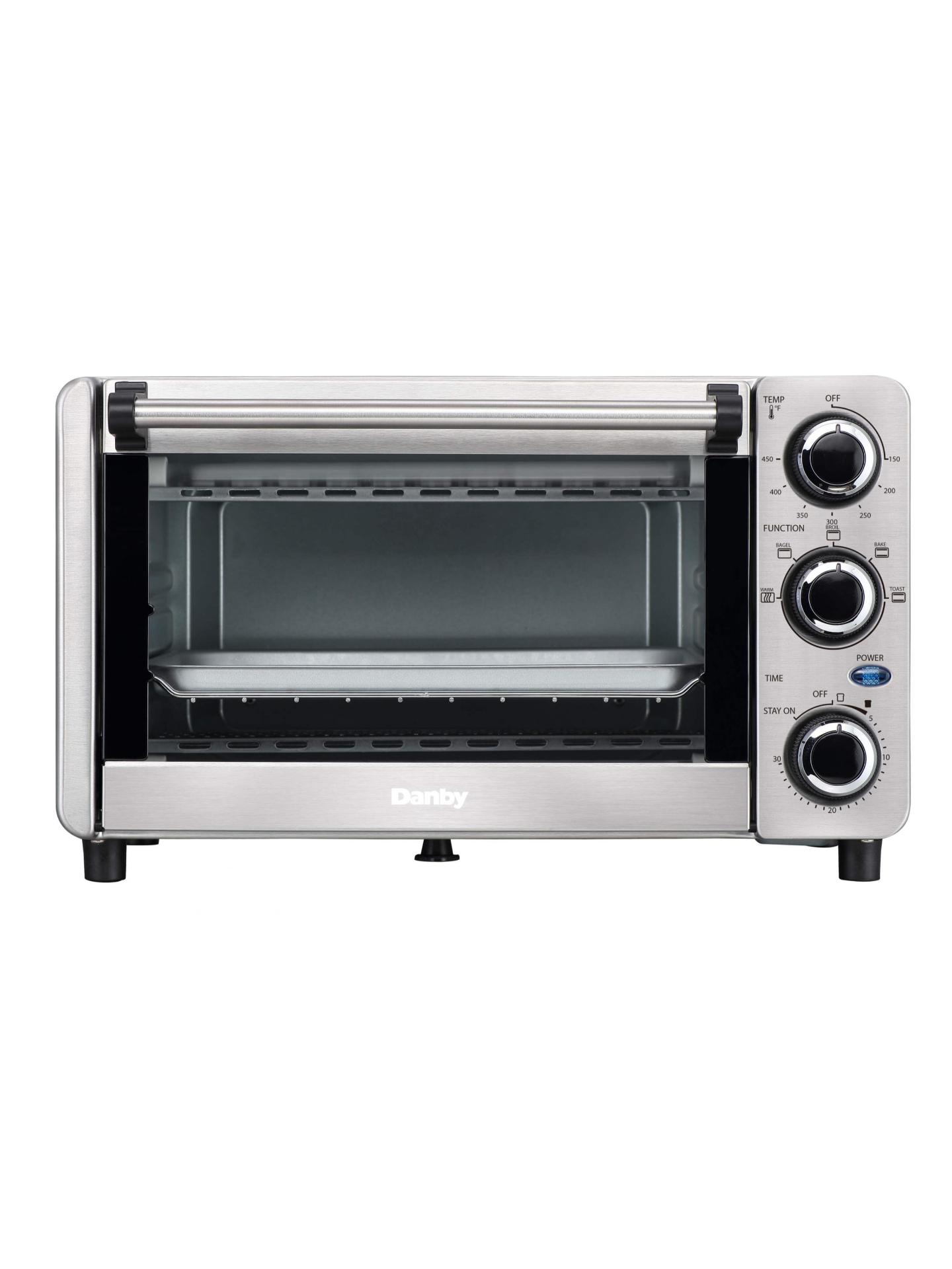 Danby 0.4 cu. ft./12L 4 Slice Countertop Toaster Oven in Stainless Steel