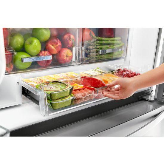 WRF974CIHV Whirlpool® 36-inch Wide Counter Depth French Door-within-Door Refrigerator - 24 cu. ft. - Black Stainless