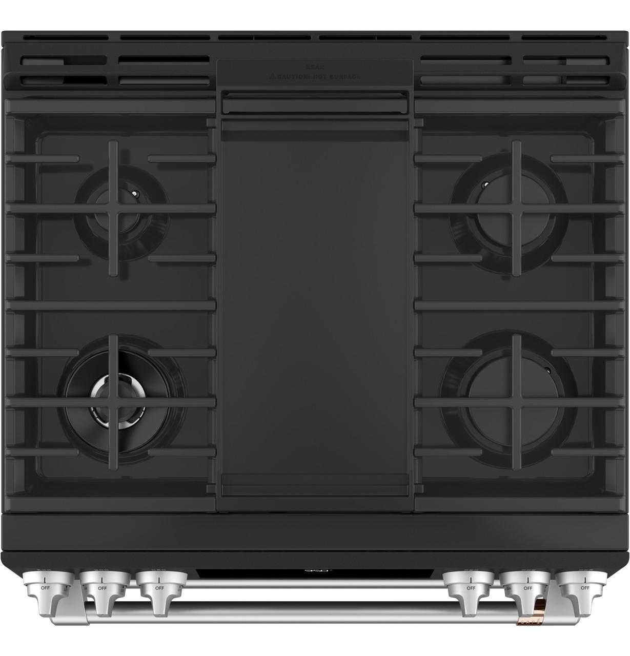 Caf(eback)™ 30" Smart Slide-In, Front-Control, Dual-Fuel, Double-Oven Range with Convection