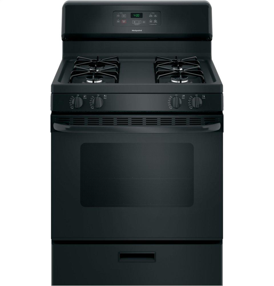 RGBS400DMBB Hotpoint® 30" Free-Standing Standard Clean Gas Range
