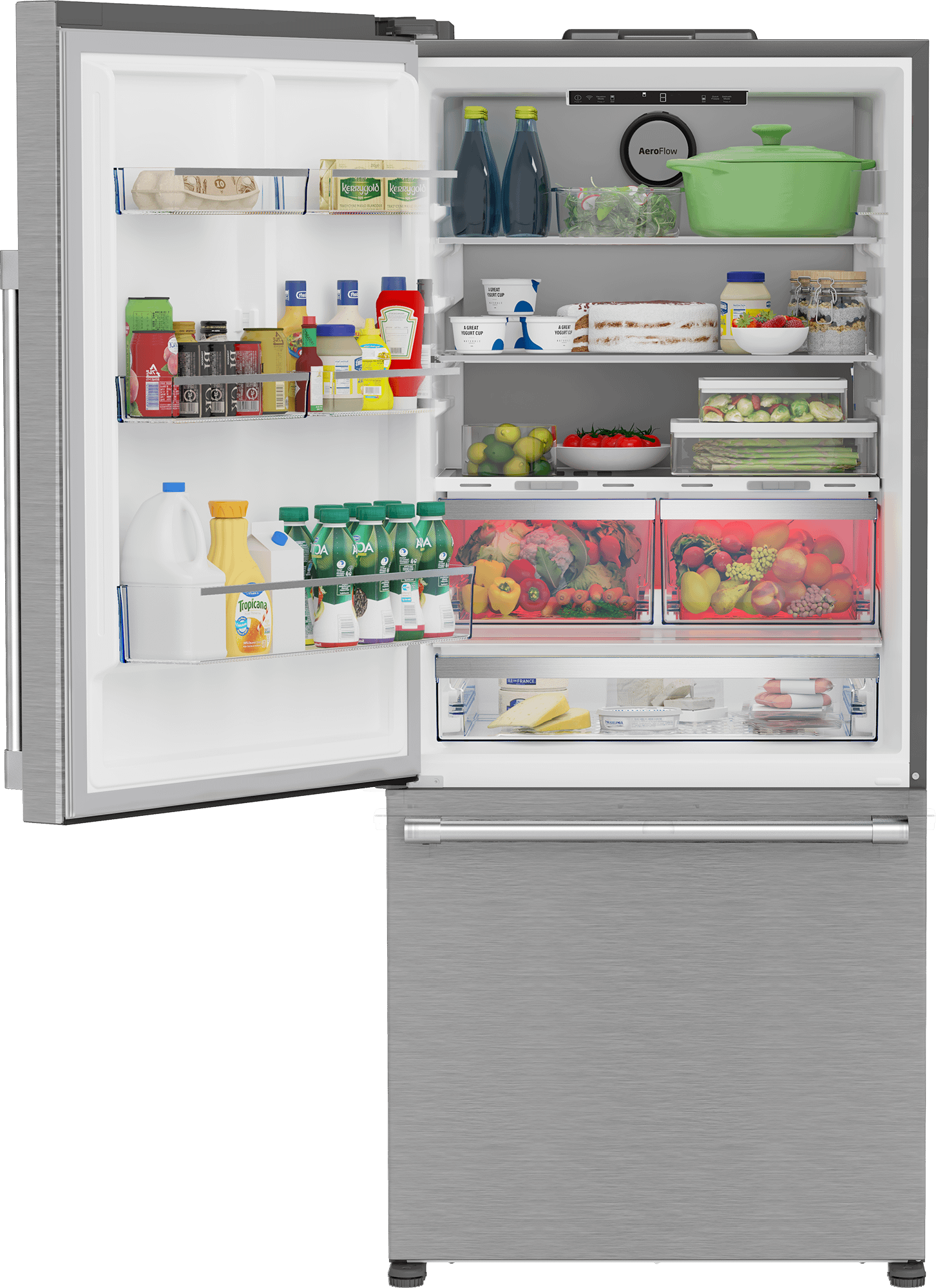 Beko 30" Bottom Freezer Refrigerator with HarvestFresh