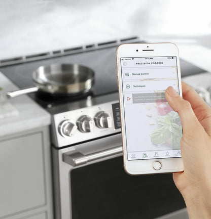 Cafe CHS90XP2MS1 CAF(EBACK)™ 30" Smart Slide-In, Front-Control, Induction and Convection Range with In-Oven Camera