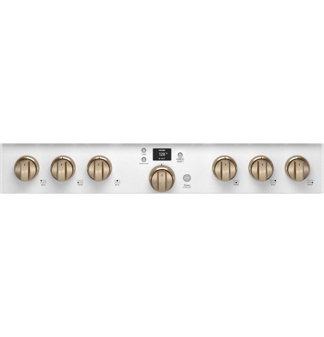 Cafe C2Y366P4TW2 CAF(EBACK)™ 36" Smart Dual-Fuel Commercial-Style Range with 6 Burners (Natural Gas)