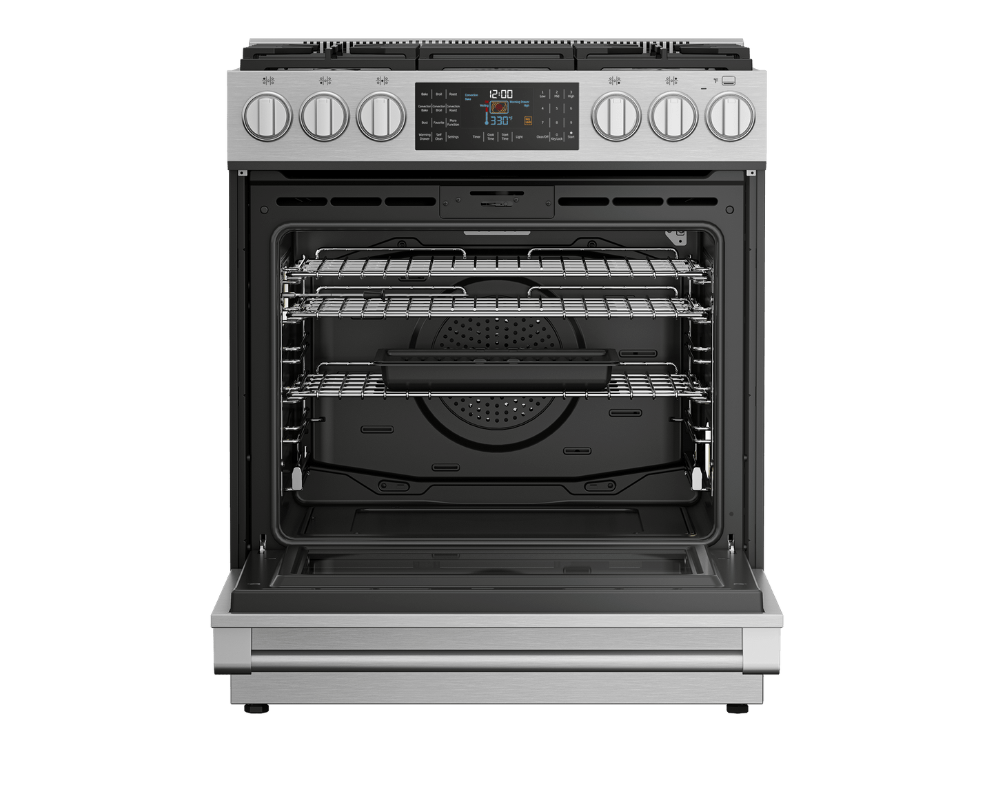 Beko SLDF30542SS 30" Stainless Steel Slide-In Dual Fuel Range