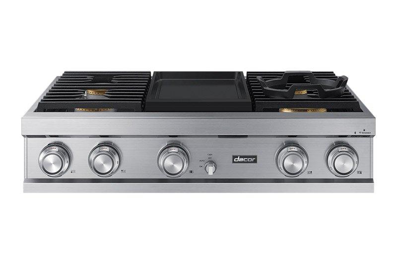 Dacor DTT36M974LS 36" Rangetop, Silver Stainless Steel, Natural Gas