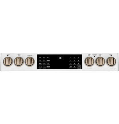 Cafe CES700P4MW2 CAF(EBACK)™ 30" Smart Slide-In, Front-Control, Radiant and Convection Range