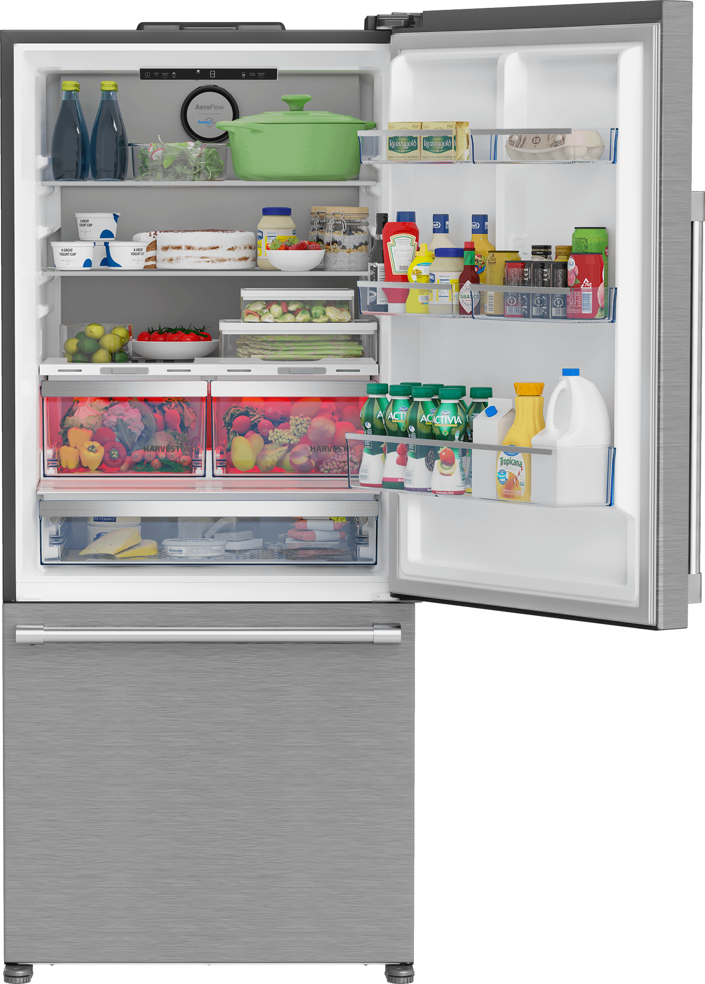 Beko 30" Bottom Freezer Refrigerator withHarvestfresh