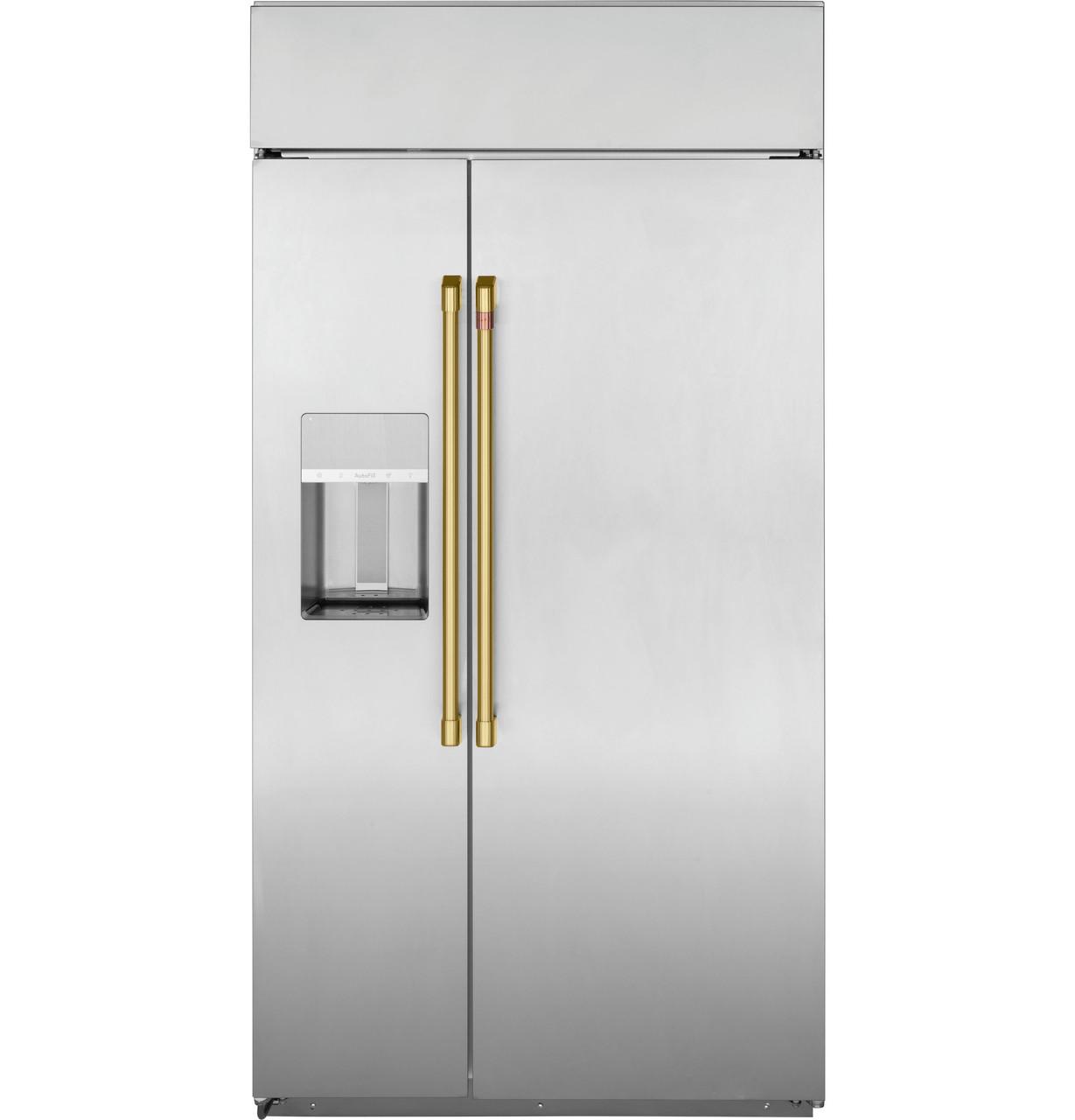 Cafe CSB42YP2NS1 CAF(EBACK)™ 42" Smart Built-In Side-by-Side Refrigerator with Dispenser