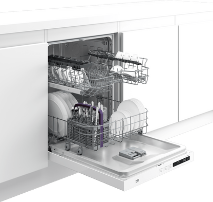 Beko DDN25402W Full Size Dishwasher with (14 place settings, 48.0