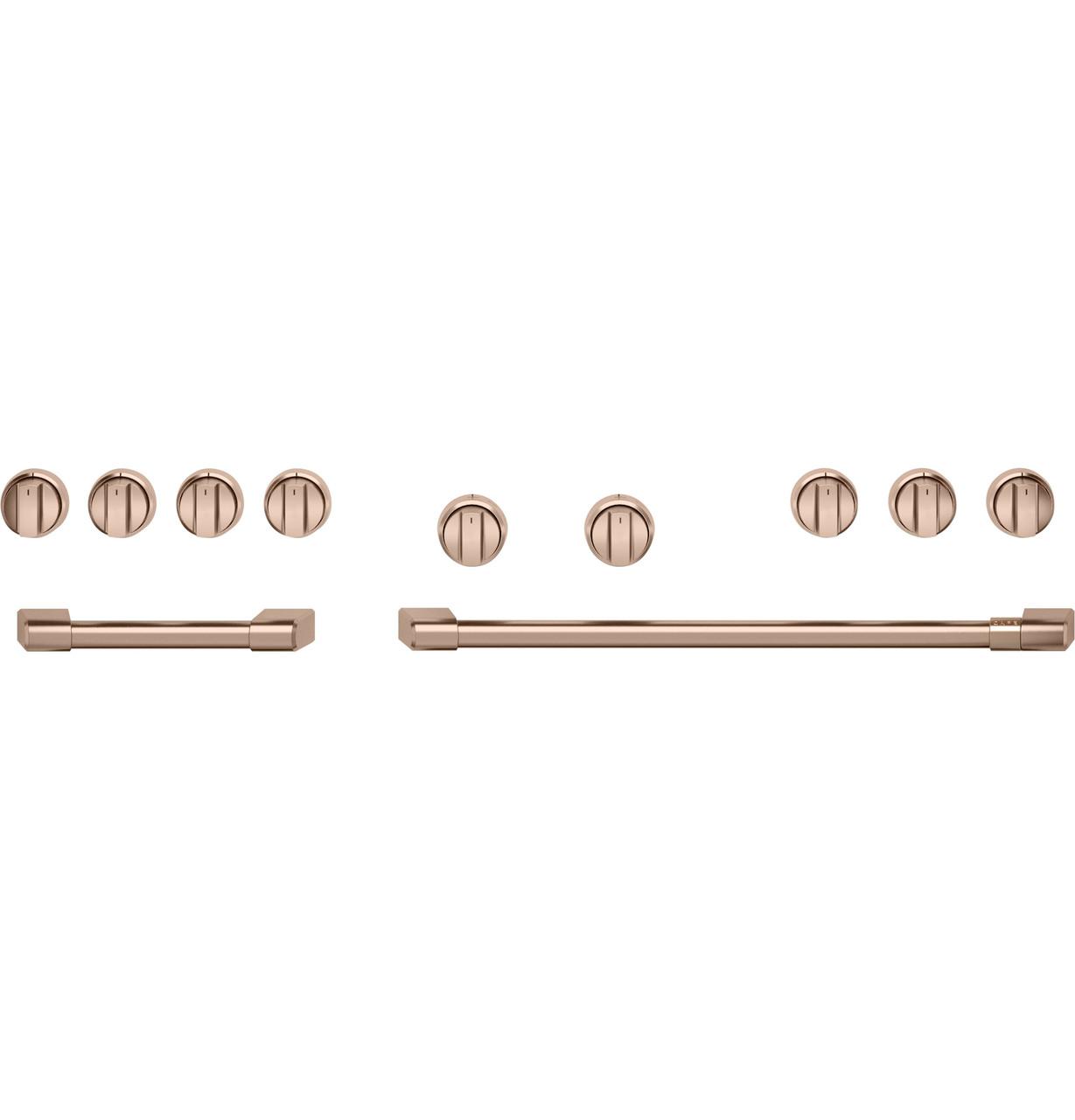 Cafe CXPR8HKPTCU CAF(EBACK)™ 48" Brushed Copper Handle & Knob Set for Pro Range and Rangetop