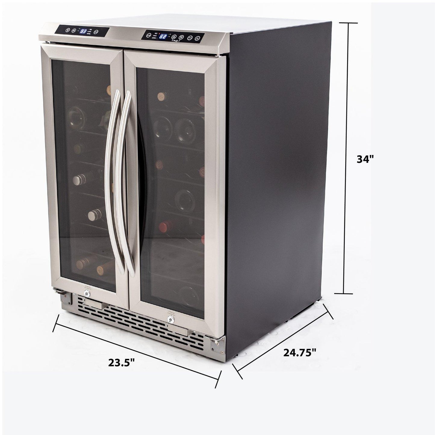 WCV38DZ Avanti 38 Bottle Dual-Zone Wine Cooler - Black / 38 Bottles