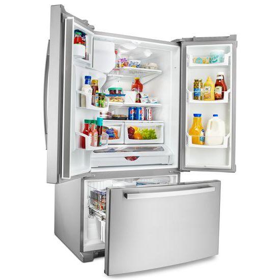 Amana AFI2539ERW 36-inch French Door Bottom-Freezer Refrigerator with Fast Cool Option - white