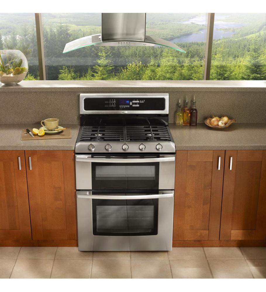 Whirlpool GGG390LXB Gold® Double Oven Freestanding Gas Range