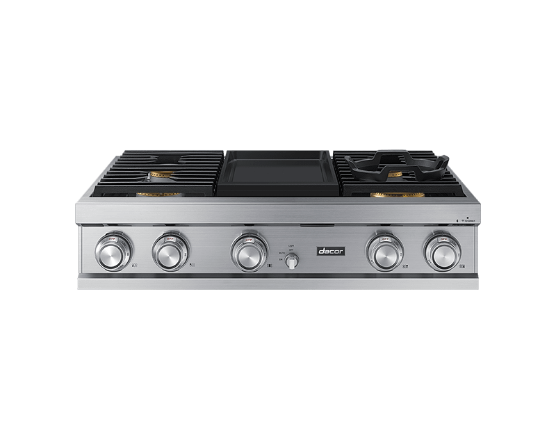 Dacor DTT36M974LS 36" Rangetop, Silver Stainless Steel, Natural Gas