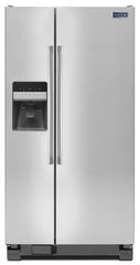 Maytag MSF25D4MDM 36-inch Wide Side-by-Side Refrigerator with External Ice and Water - 25 cu. ft.