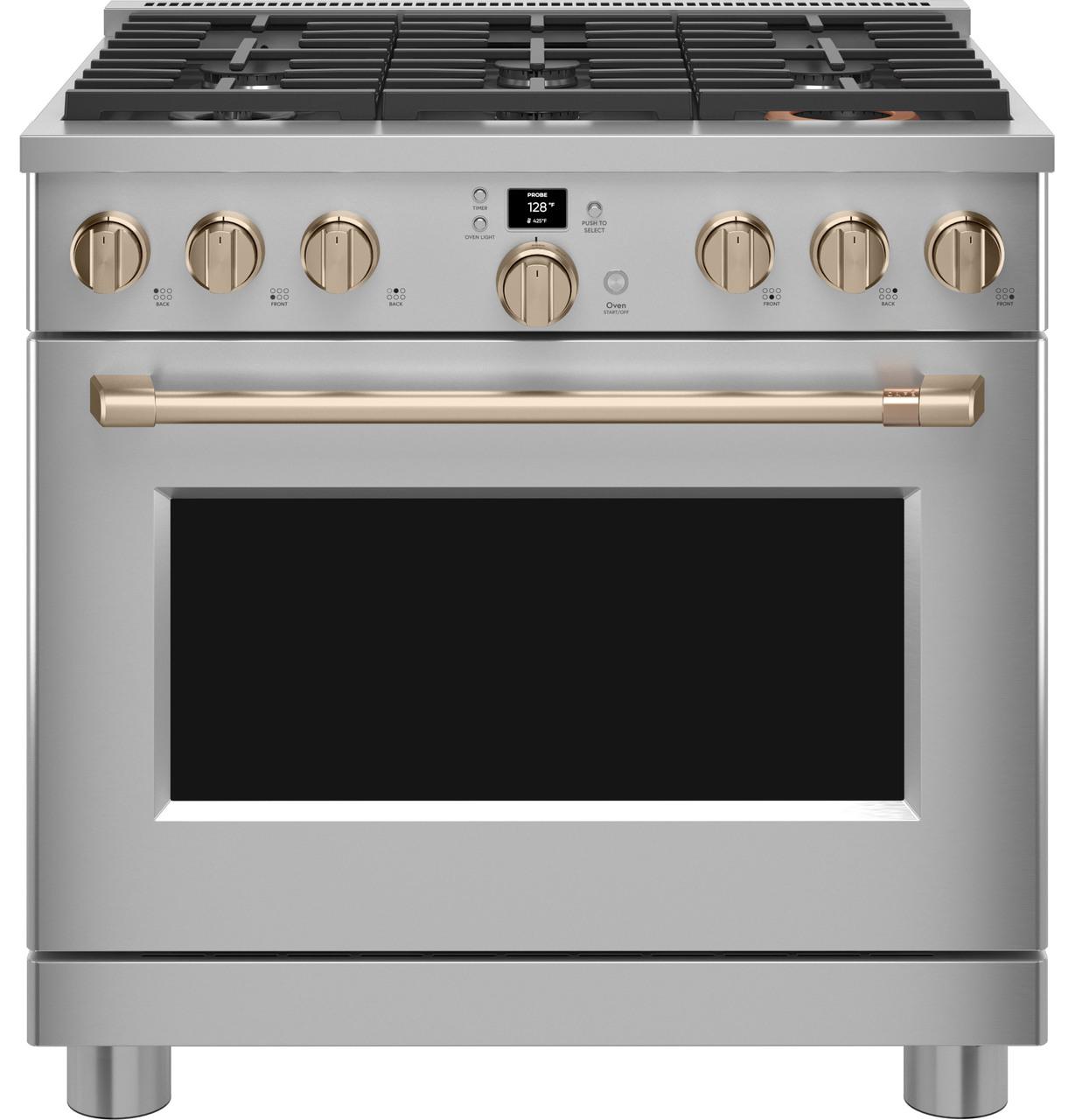 Cafe CGY366P2TS1 CAF(EBACK)™ 36" Smart All-Gas Commercial-Style Range with 6 Burners (Natural Gas)