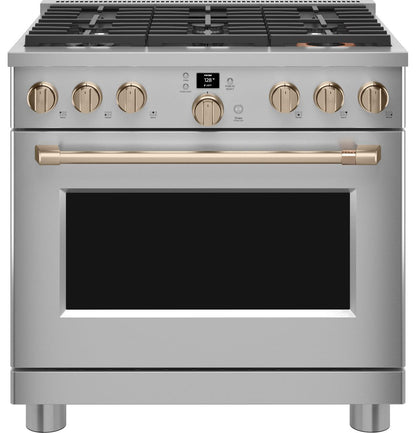 Cafe CGY366P2TS1 CAF(EBACK)™ 36" Smart All-Gas Commercial-Style Range with 6 Burners (Natural Gas)