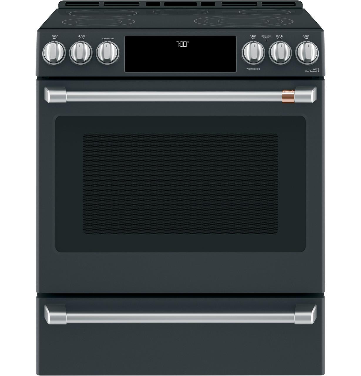 Cafe CES700P3MD1 CAF(EBACK)™ 30" Smart Slide-In, Front-Control, Radiant and Convection Range
