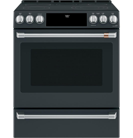 Cafe CES700P3MD1 CAF(EBACK)™ 30" Smart Slide-In, Front-Control, Radiant and Convection Range