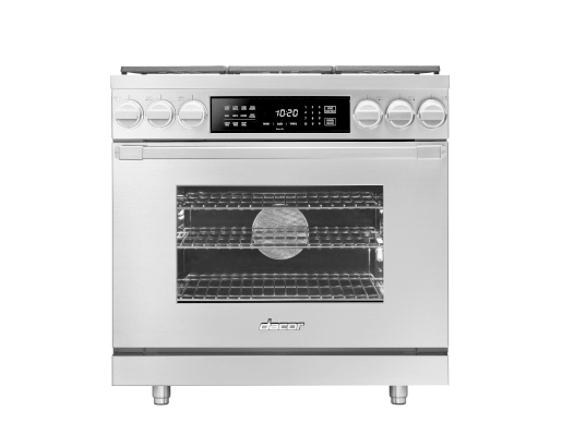 Dacor Dual Fuel Pro Range, Silver Stainless Steel, Natural Gas