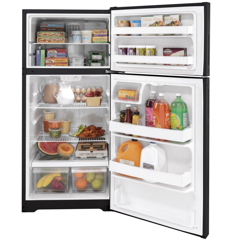 HPS16BTNRBB Hotpoint® 15.6 Cu. Ft. Recessed Handle Top-Freezer Refrigerator