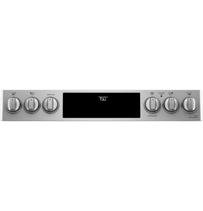 Cafe CES750P2MS1 CAF(EBACK)™ 30" Smart Slide-In, Front-Control, Radiant and Convection Double-Oven Range