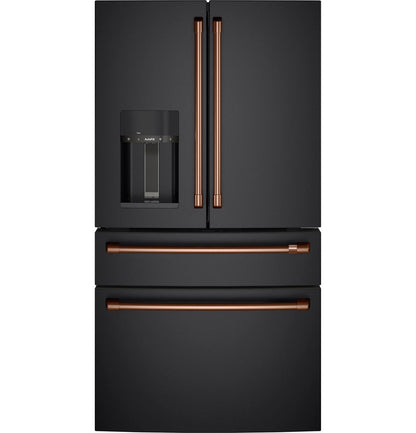Cafe CXE22DP3PD1 CAF(EBACK)™ ENERGY STAR® 22.3 Cu. Ft. Smart Counter-Depth 4-Door French-Door Refrigerator