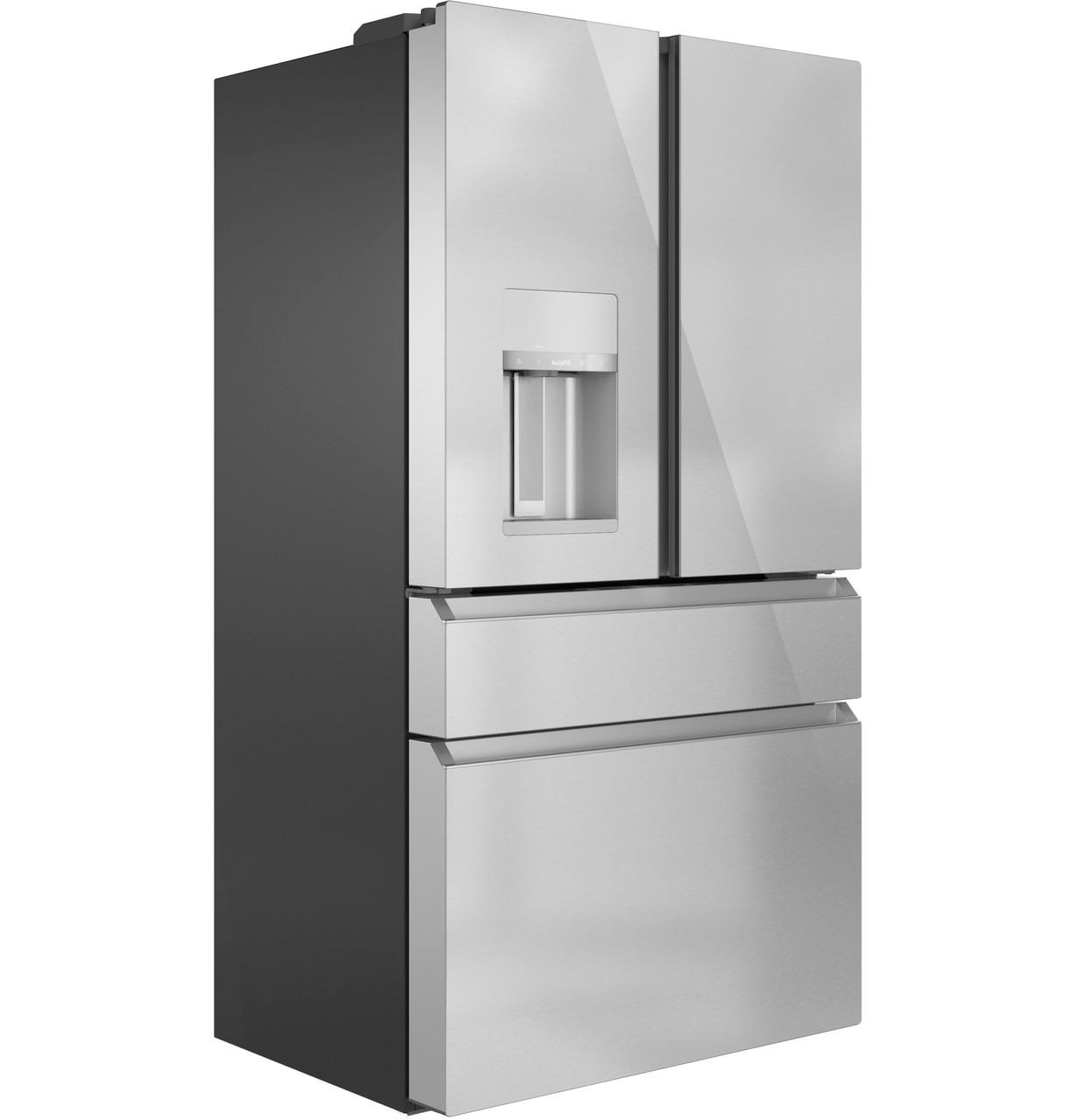 Cafe CXE22DM5PS5 Caf(eback)™ ENERGY STAR® 22.3 Cu. Ft. Smart Counter-Depth 4-Door French-Door Refrigerator in Platinum Glass