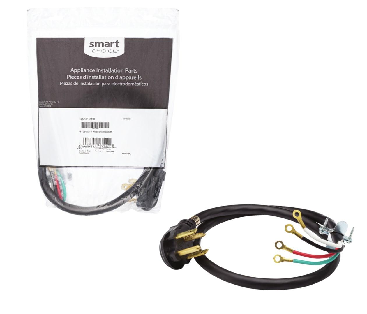 Frigidaire 5304512980 4' 30 Amp 4 Wire Dryer Cord
