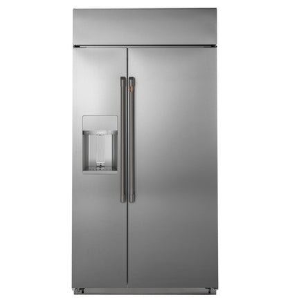 Cafe CSB42YP2RS1 CAF(EBACK)™ 42" Smart Built-In Side-by-Side Refrigerator with Dispenser