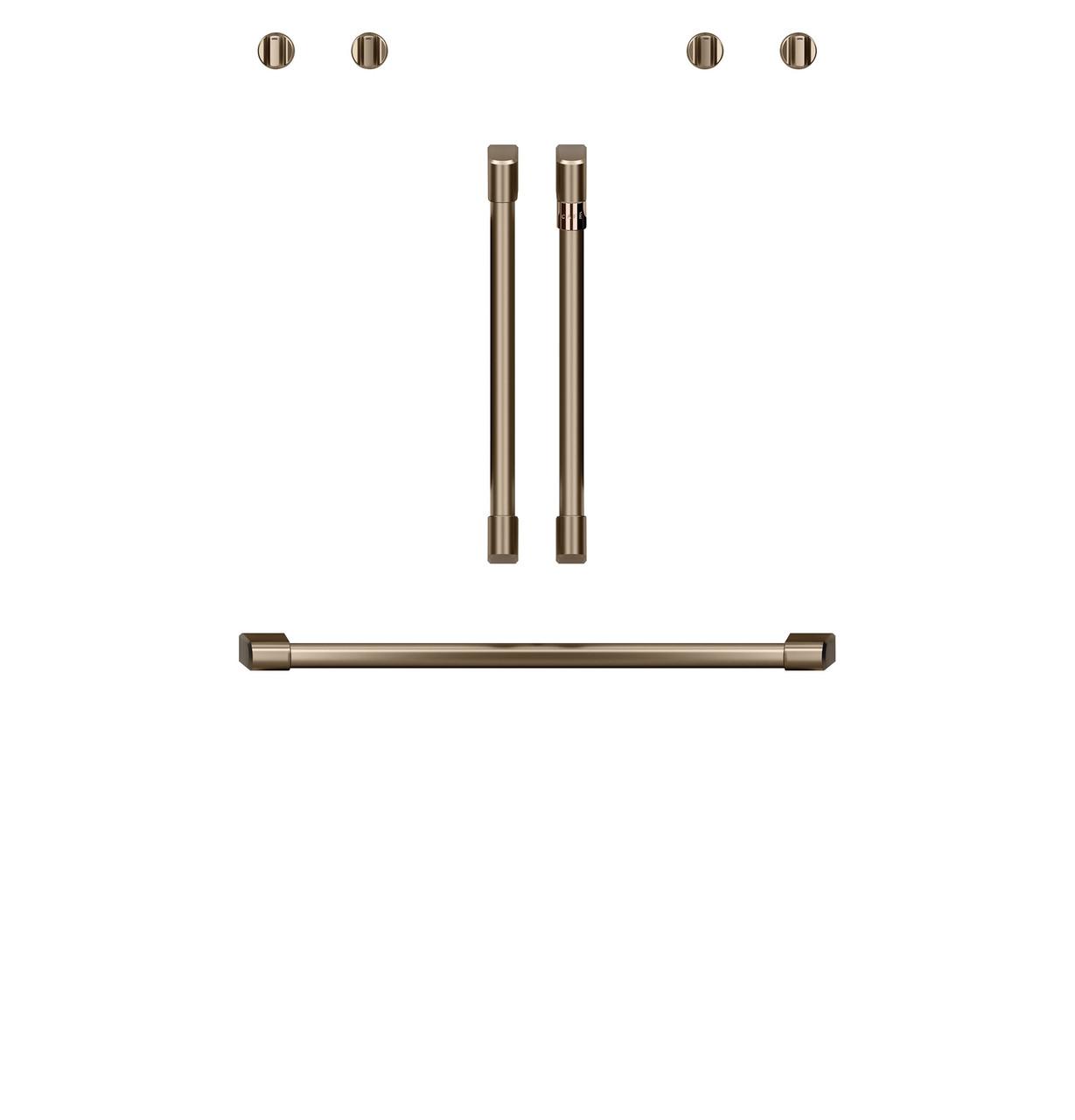 Cafe CXWDFHKPMBZ CAF(EBACK)™ 2 French-Door Handles; 1 - 30" Handle; - Brushed Bronze