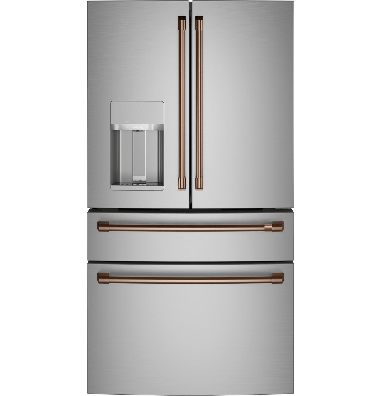 Cafe CXE22DP2PS1 CAF(EBACK)™ ENERGY STAR® 22.3 Cu. Ft. Smart Counter-Depth 4-Door French-Door Refrigerator