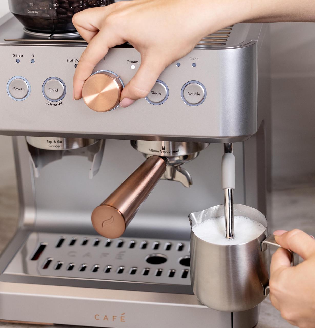 Cafe C7CESAS2RS3 CAF(EBACK)™ BELLISSIMO Semi Automatic Espresso Machine + Frother