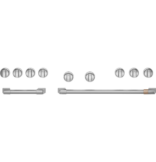 Cafe CXPR8HKPTSS CAF(EBACK)™ 48" Brushed Stainless Handle & Knob Set for Pro Range and Rangetop