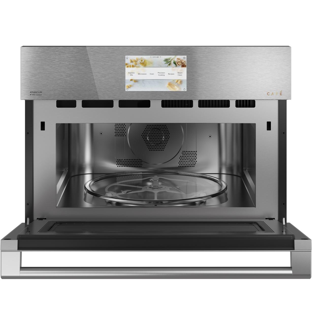 Cafe Caf(eback)™ 27" Smart Five in One Oven with 120V Advantium® Technology in Platinum Glass