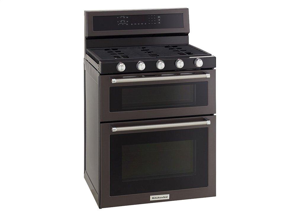Kitchenaid KFGS530ESS 30-Inch 5 Burner Gas Convection Range with Warming Drawer - Stainless Steel