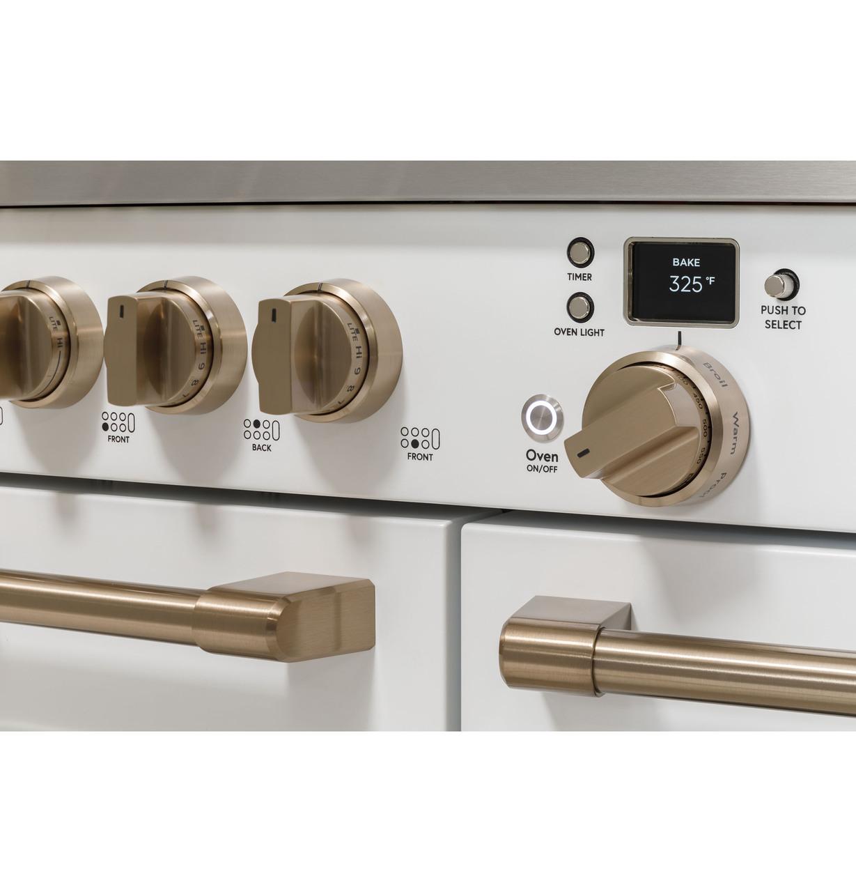 Cafe C2Y486P2TS1 CAF(EBACK)™ 48" Smart Dual-Fuel Commercial-Style Range with 6 Burners and Griddle (Natural Gas)