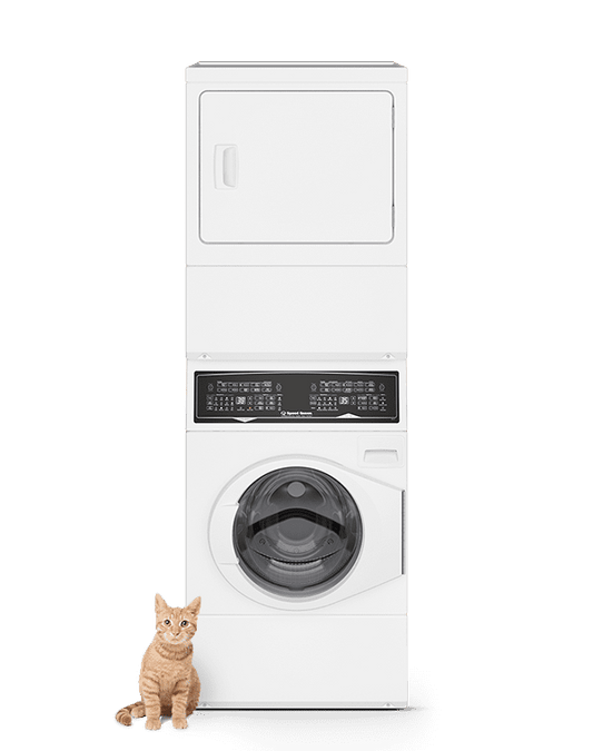 Speed Queen SF7007WE SF7 Stacked White Washer - Electric Dryer with Pet Plus  Sanitize  Fast Cycle Times  5-Year Warranty