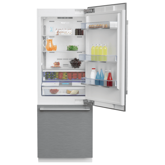 Beko BBBF3019IMWE 30" Freezer Bottom Built-In Refrigerator with Auto Ice Maker and Internal Water Dispenser