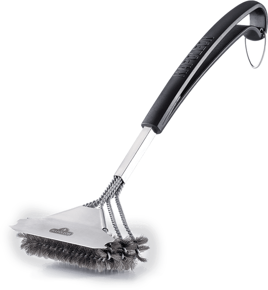 Napoleon Bbq 62059 Bristle-Free Triple-Row Grill Brush with Rolled Stainless Steel