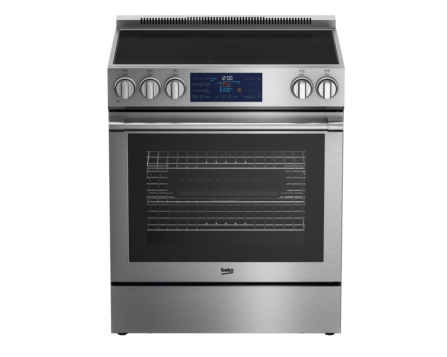 Beko 30" Stainless Steel Slide-In Electric Range