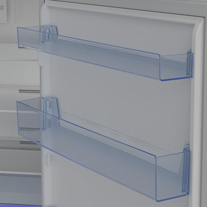 Beko 28" Freezer Top Stainless Steel Refrigerator with Auto Ice Maker and Everfresh